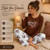 jersey night suit brown