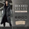 hooded velvet zipper