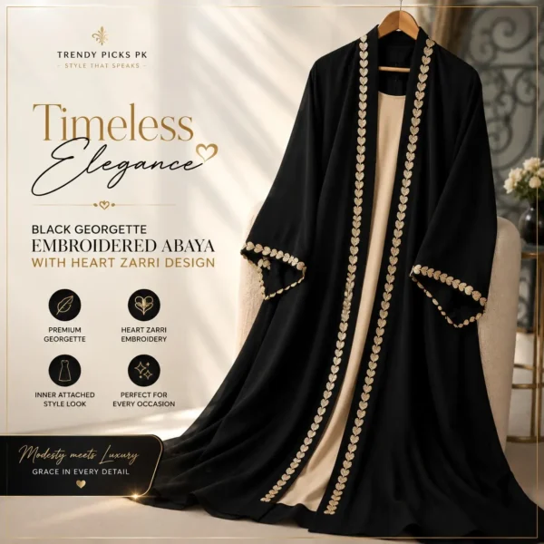 abaya black georgette