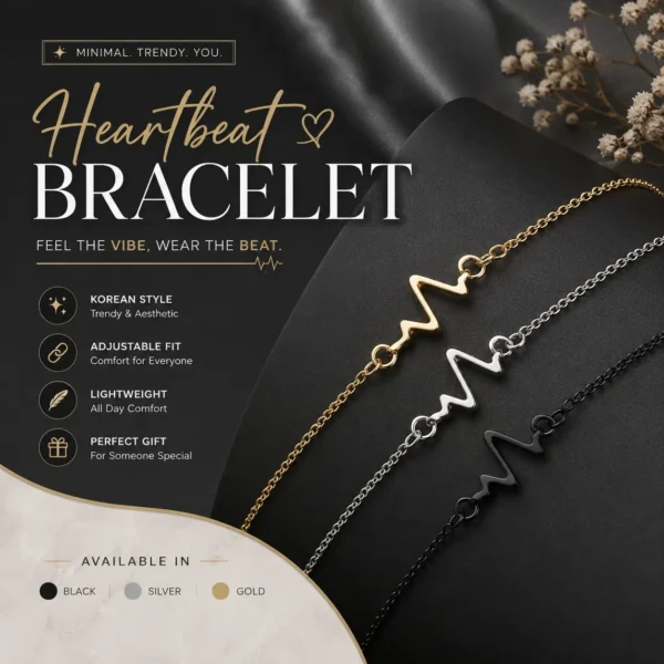 bracelet adjustable heartbeat