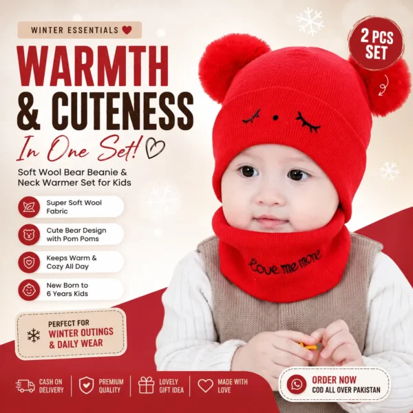 wool beanie red