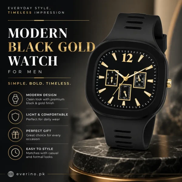 modern black gold