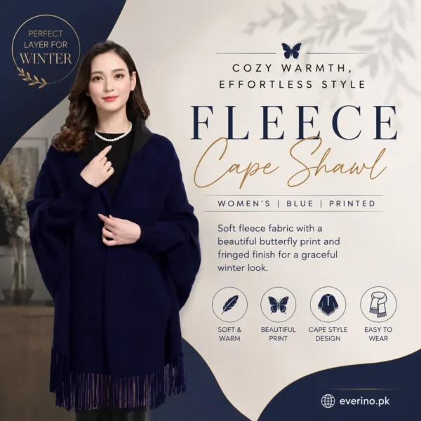 fleece printed cape