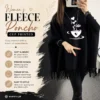 fleece cup printed poncho