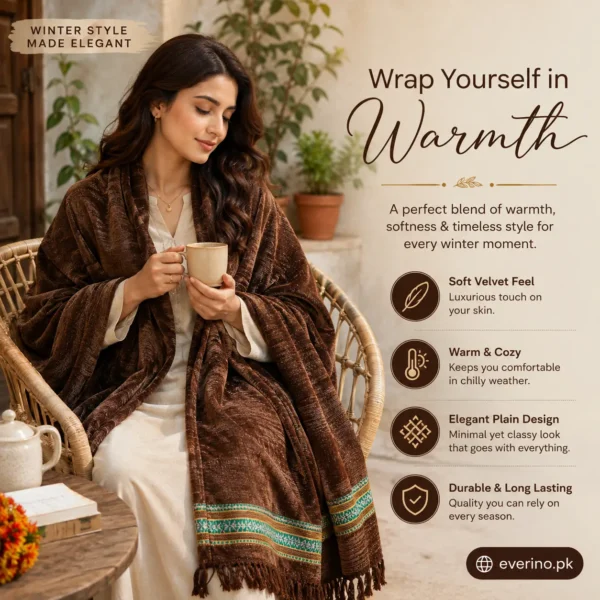velvet shawl brown