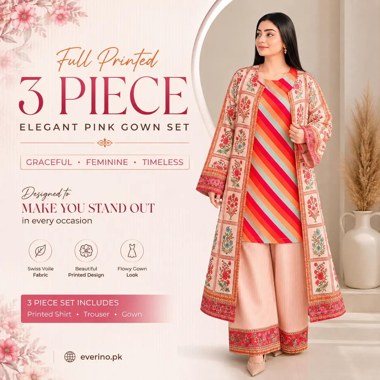 full printed elegant