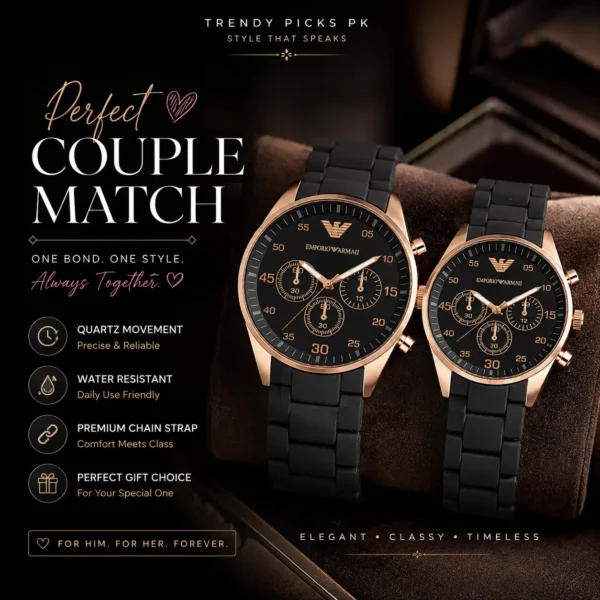 couple watches unisex quartz round