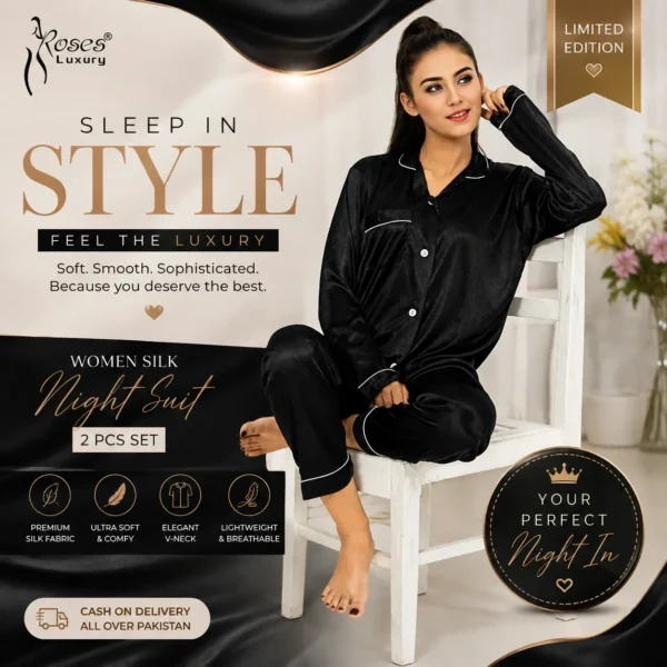 night suit women silk