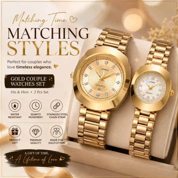 couple watches gold