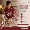 cotton jersey night suit maroon