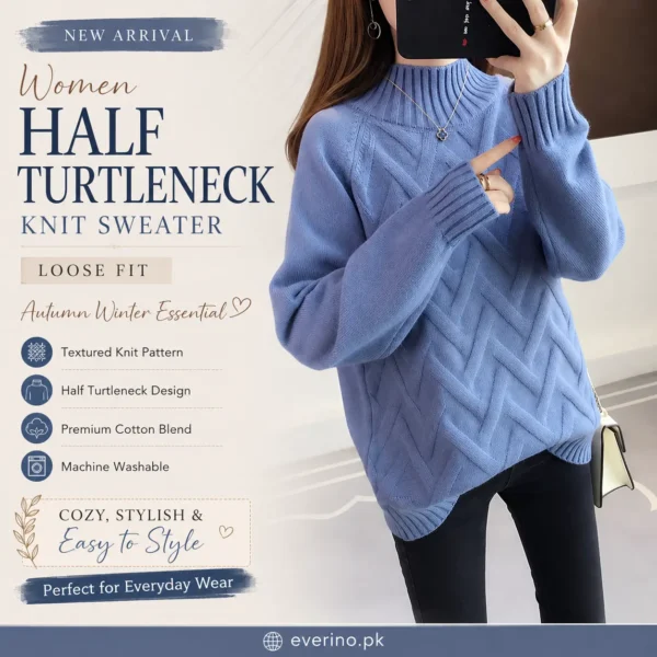half turtleneck knit