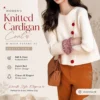 white knitted cardigan