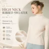 high neck ribbed