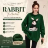green rabbit print