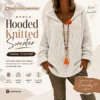 hooded knitted sweater
