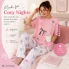 cotton jersey night suit pink