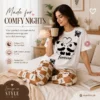 cotton jersey night suit white