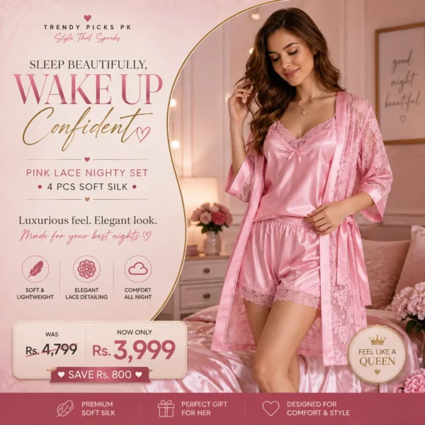 nighty pink lace