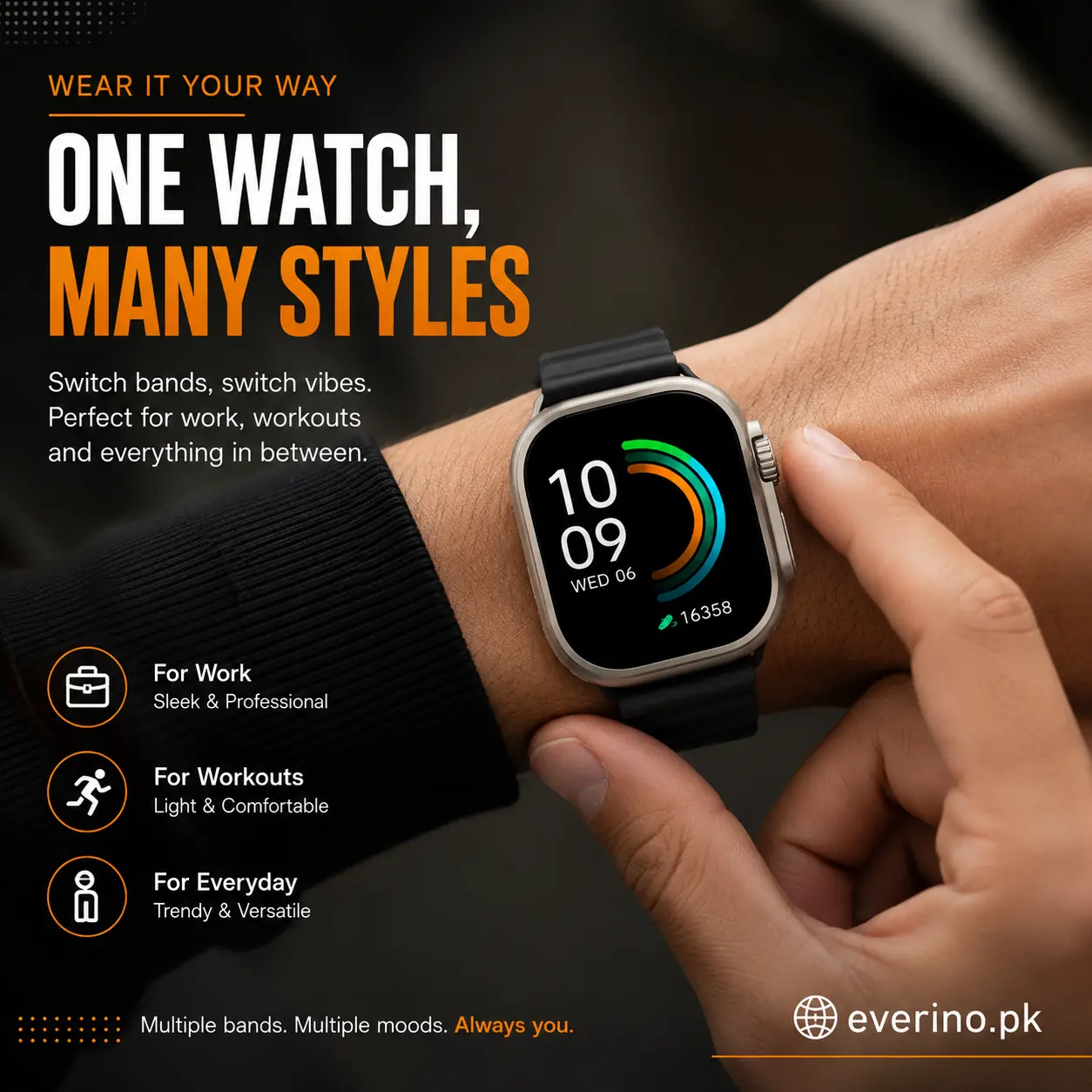 multicolor smart watch