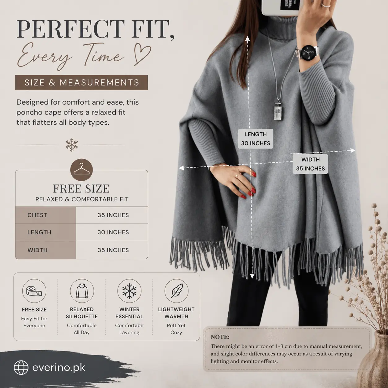 fleece poncho cape