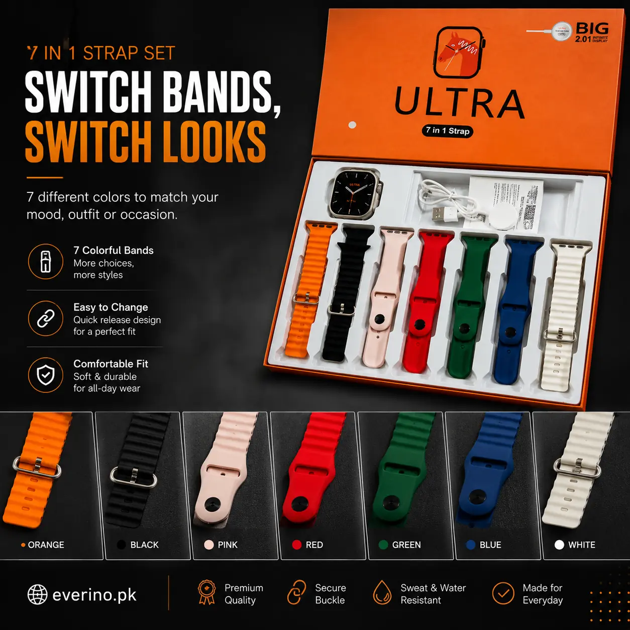multicolor smart watch