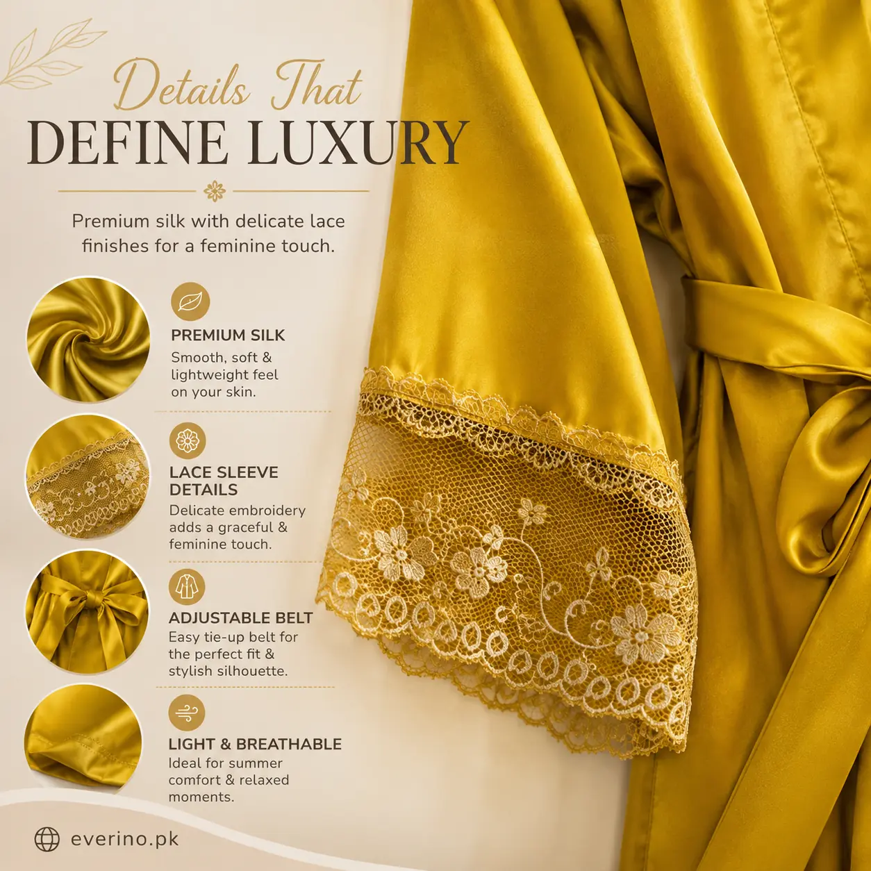 kimono bathrobe yellow