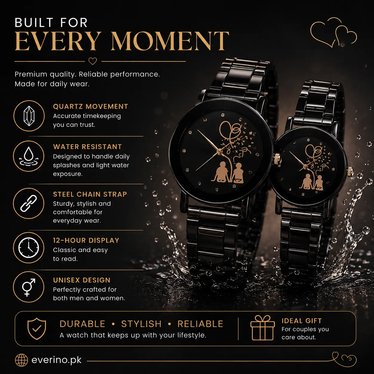 unisex movement quartz