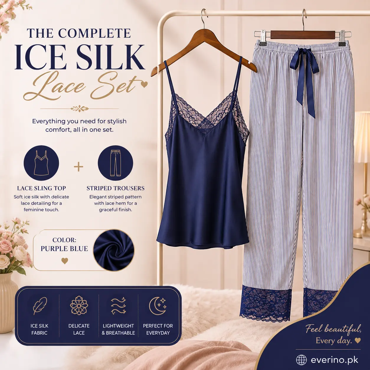 silk pajama set a745