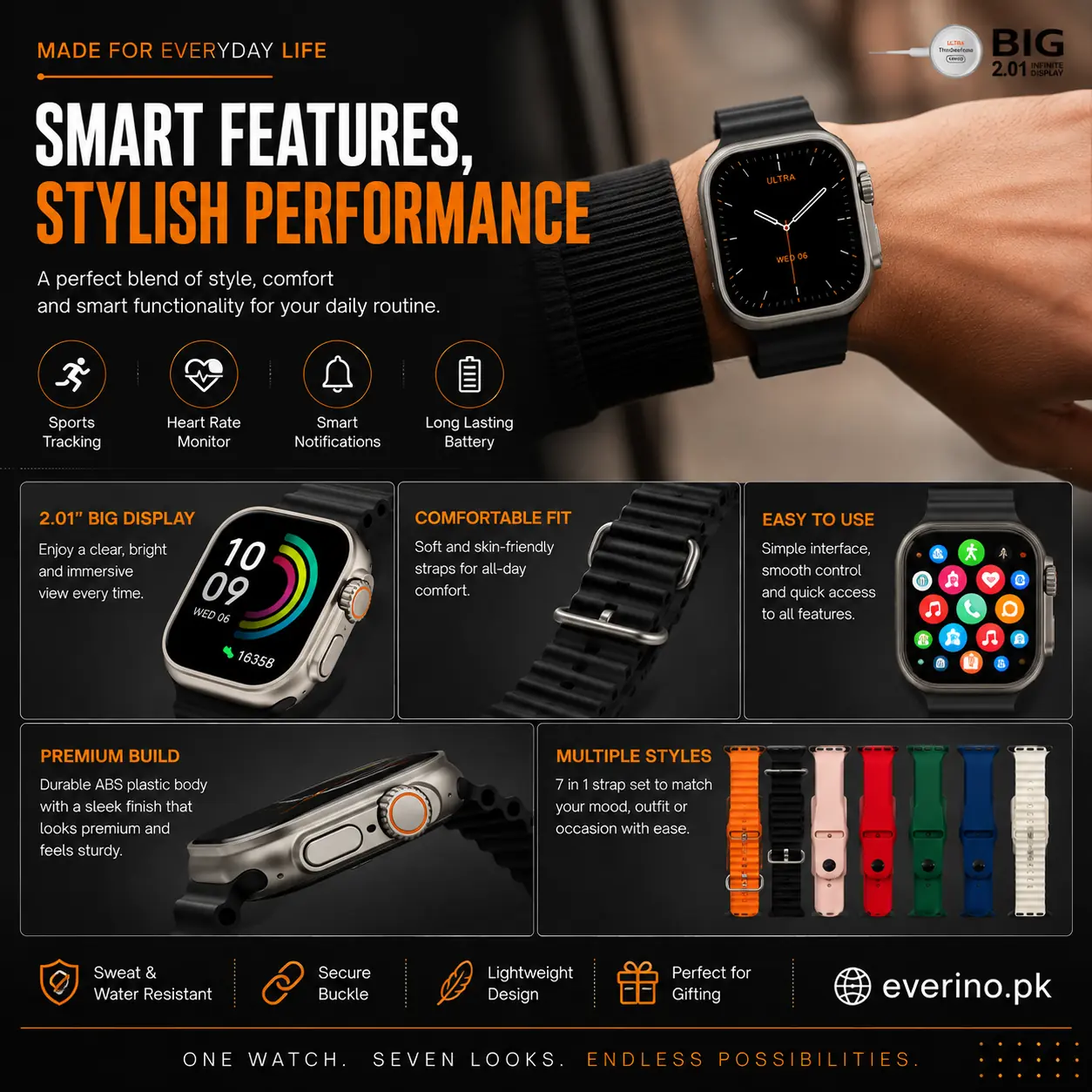 multicolor smart watch