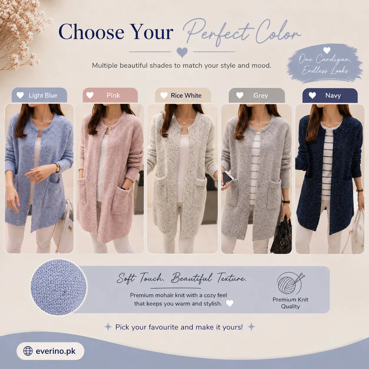 light blue mohair