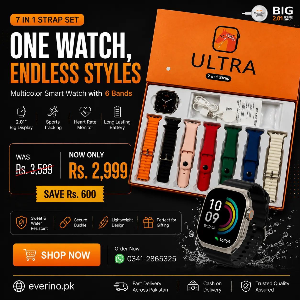 multicolor smart watch