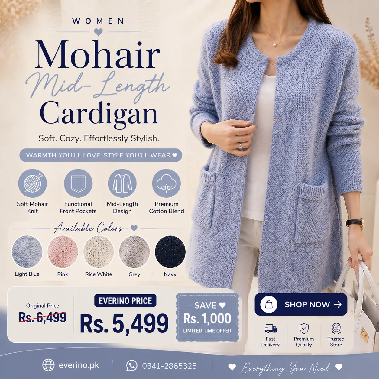 light blue mohair