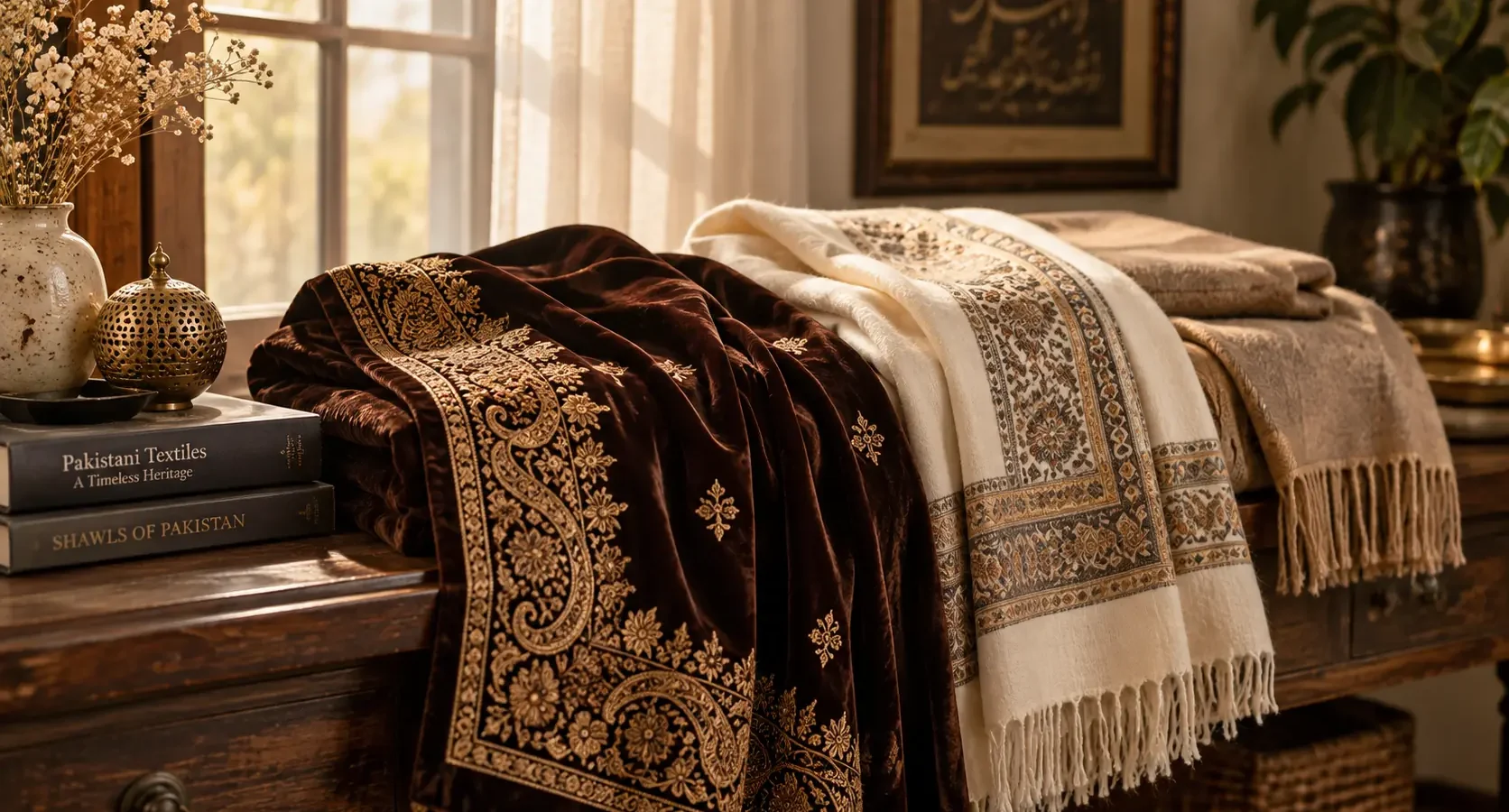 Winter Shawls for Women in Pakistan – Velvet and Pashmina Collection Everino PK