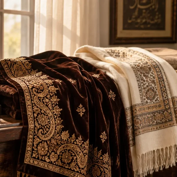 Winter Shawls for Women in Pakistan – Velvet and Pashmina Collection Everino PK