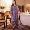 3 Pcs Womens Dhanak Embroidered Dress With Wool Shawl