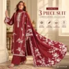3 Pcs Womens Unstitched Dhanak Suit Paired With Wool Shawl
