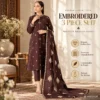3 Pcs Womens Unstitched Embroidered Brand Kayseria