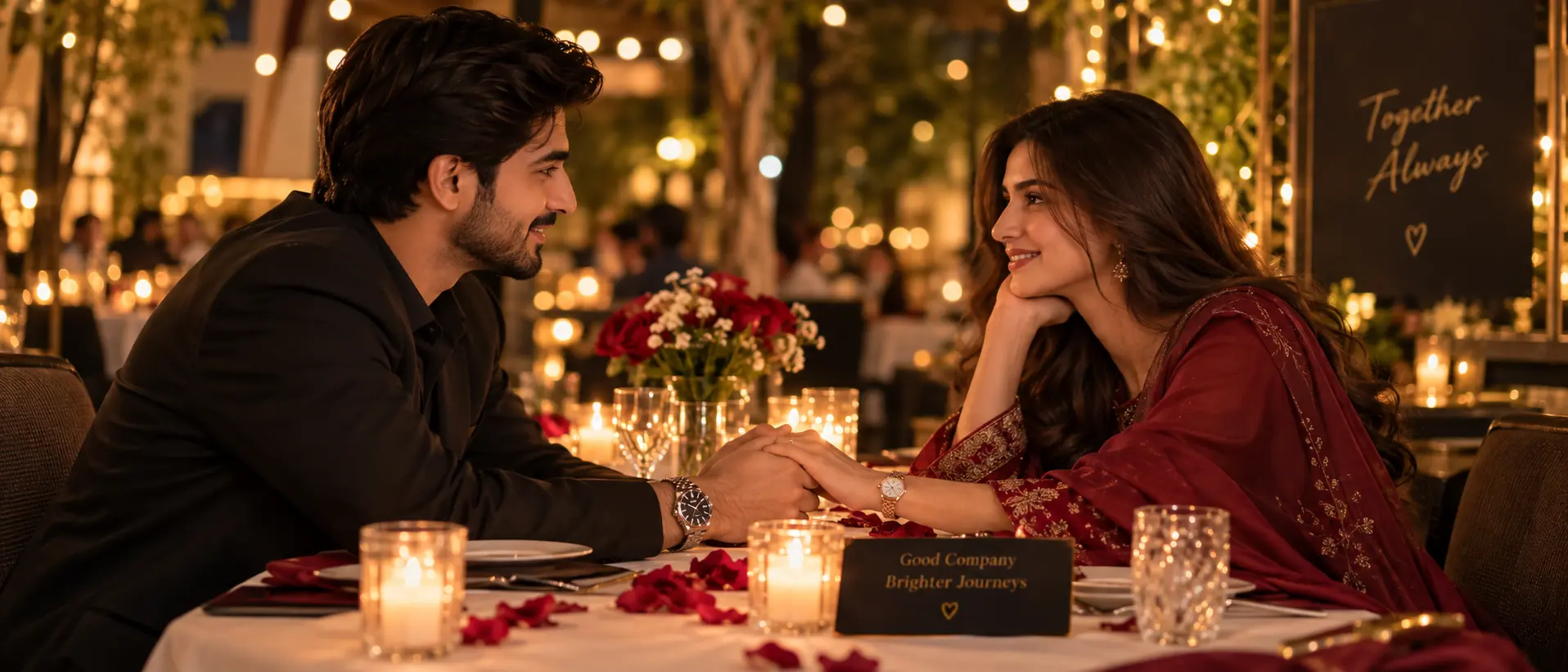 Pakistani Couple Celebrating Anniversary with Matching Watches Everino