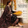 Bareeze Designer Embroidered Dhanak 3 Pcs Suit
