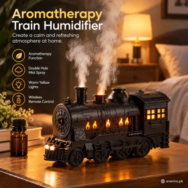 vintage train ultrasonic mist air humidifier