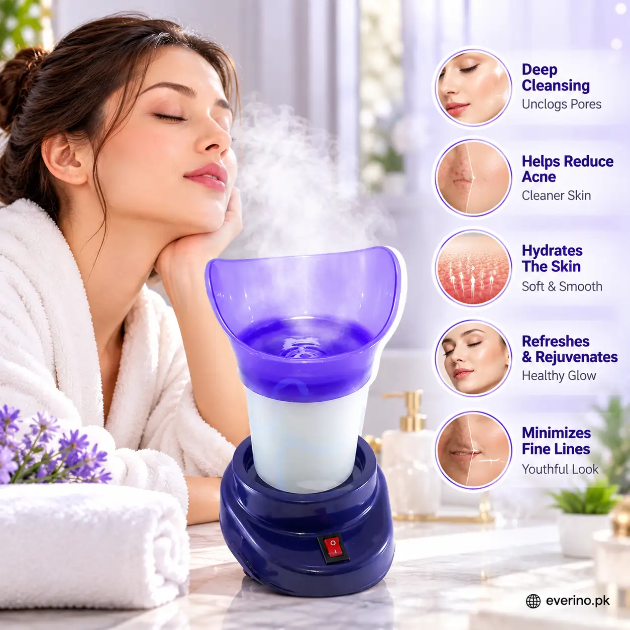 Facial Steamer Inhaler Humidifier Machine - Image 2