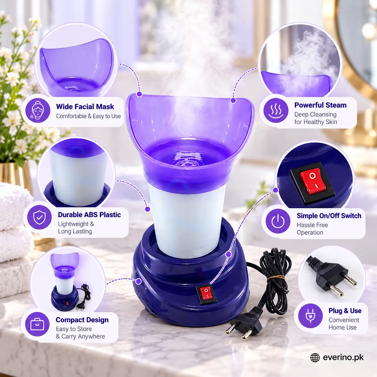 Facial Steamer Inhaler Humidifier Machine - Image 3