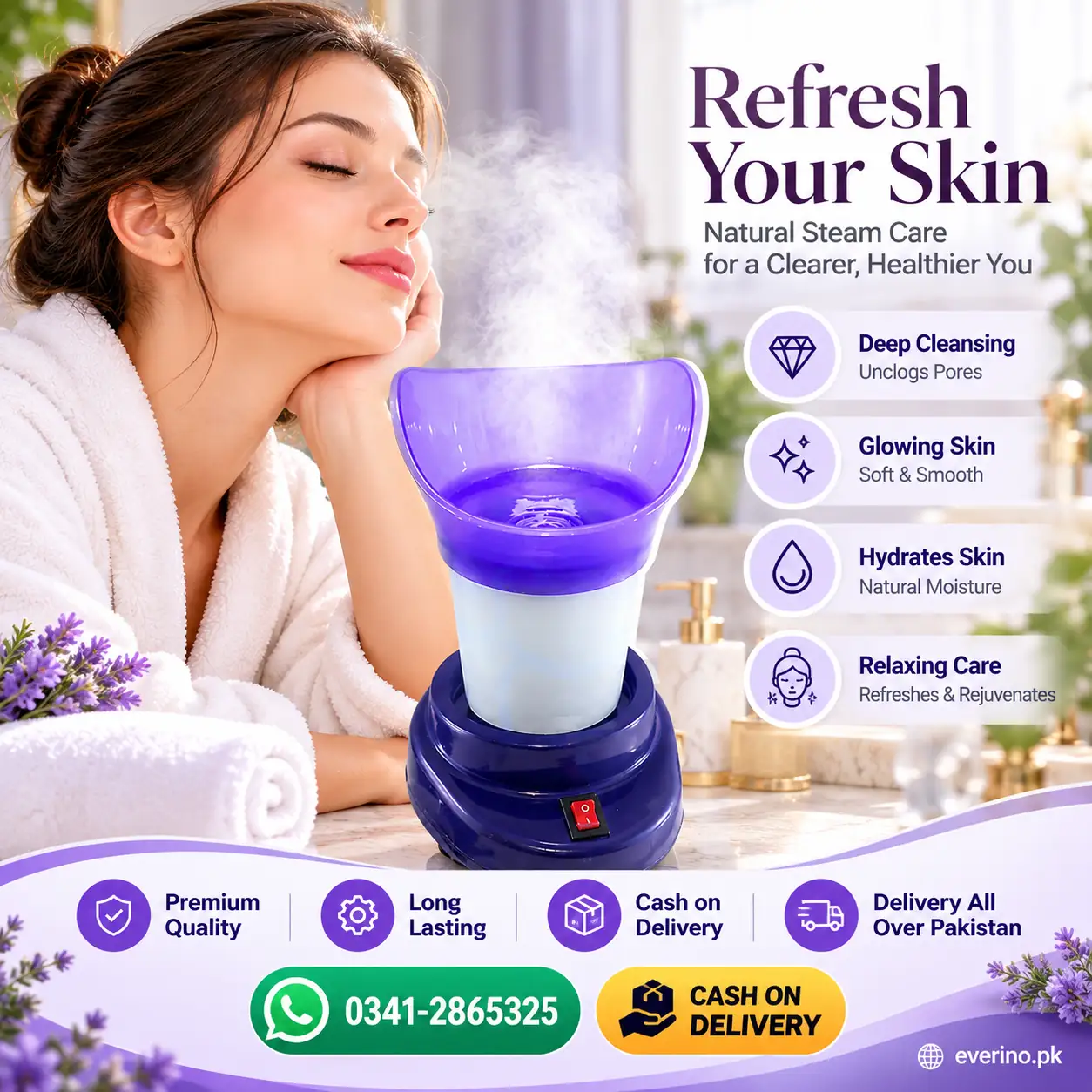 Facial Steamer Inhaler Humidifier Machine - Image 4