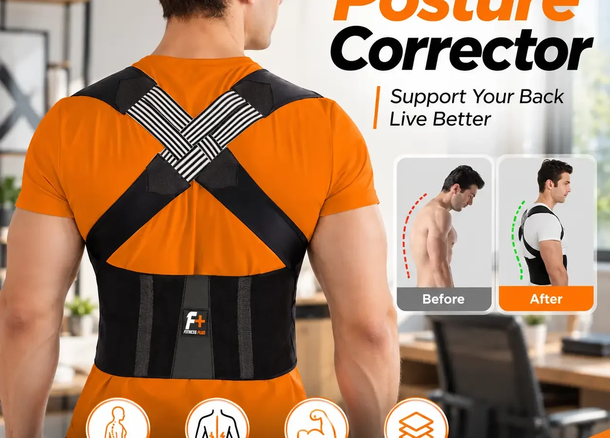 Nylon Posture Corrector Belt Black Xl Xxl