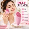 Pink Silicone Facial Cleanser For Pore Care