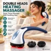 Solax Double Heads Heating Massager Electric Deep Tissue Neck Shoulder Body Massager With 2 Massage Heads