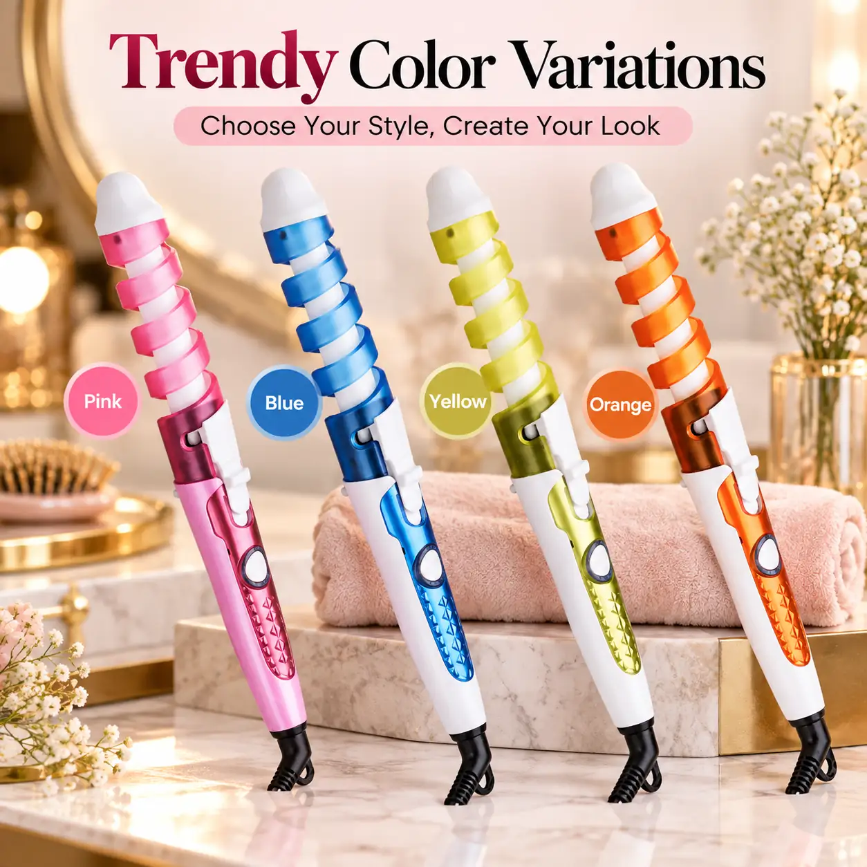 Spiral Curling Iron Ceramic Glaze Pakistan - Image 3